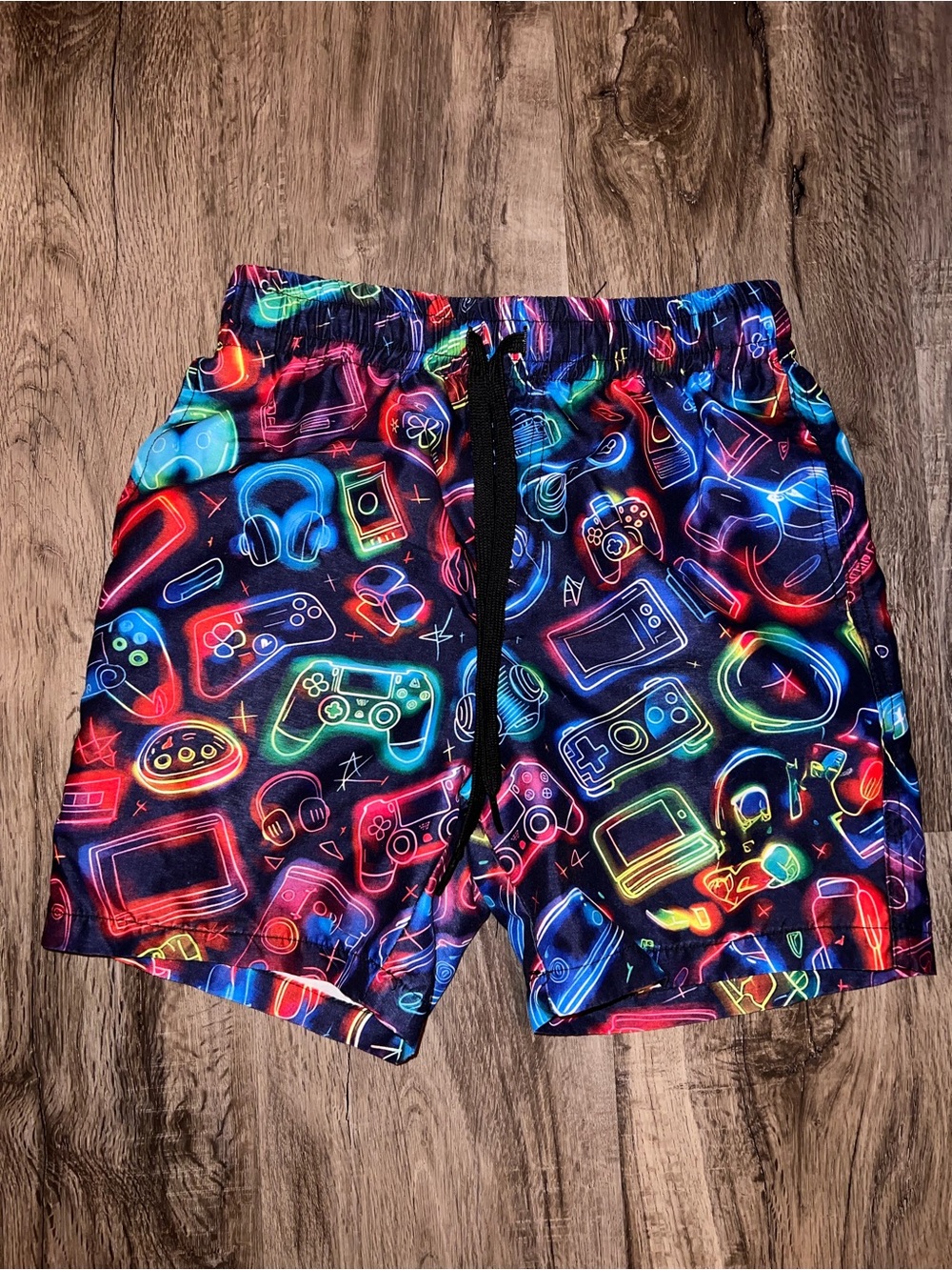 Source Unknown Kids Neon Gaming Swim Trunks - Multicolor
